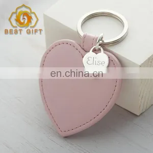 Creative Special Wedding Souvenir Heart Shape Leather Keyring thumbnail-1