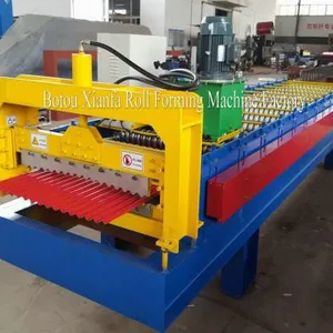 Roof Panel Corrugated Color Steel Roll Forming Machine thumbnail-2