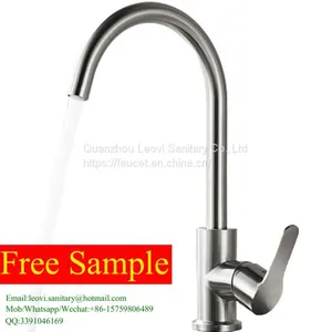 Promotion Solid 304 Stainless Steel Hot and Cold Kitchen Faucet Sink Mixer Tap With Aerator Sink Faucet thumbnail-1