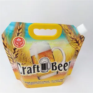 Composite Plastic Suction Nozzle Bag for Beer/Foldable Composite Plastic Bags for Milk thumbnail-5