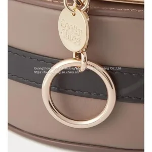 020 Autumn Winter New Women's Beige Grey Cow Leather Saddle One-shoulder Bag Net-a-Porter thumbnail-2
