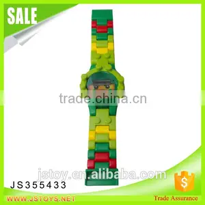 JSTOYS Funny Plastic Building Block Electronic Watch With Minifigures for Kids thumbnail-3