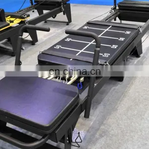 2020 New Arrive Aluminium Pilates Machine Yoga Exercise Body Building Pilates Bed Powerwave Pilates Reformer With Full Track thumbnail-2