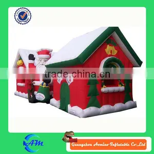 Inflatable Christmas Decoration Inflatable Cabin for Christmas Inflatable Santa Claus thumbnail-1