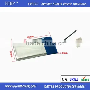 3.7 V 200 MAh LP302040 Polymer Lithium Battery thumbnail-2