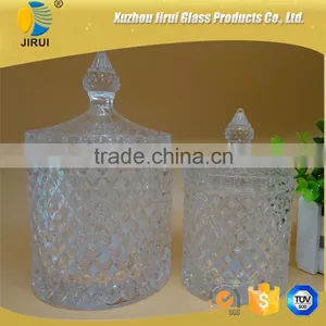 Hot Sale Two Sizes Glass Candy Jars, Storage Jars With Lid for Decorative thumbnail-1