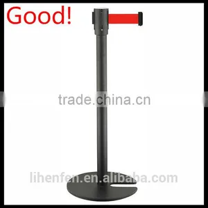 Crowd Control Stanchion/retractable Belt Barrier Stand/metal Queue Post thumbnail-1