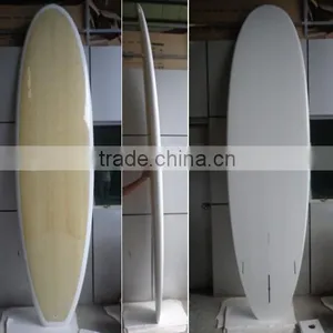 10'6" Stand up Paddle Board With Bamboo Deck White Bottom Transparent SUP thumbnail-1