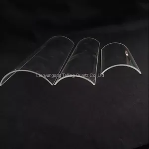 Transparent Semi-Cylindrical Quartz Glass Tube Half Round Quartz Glass Tube thumbnail-3
