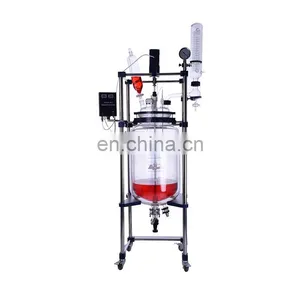 Easy Operate Double Layer Jacketed Glass Reactor for Chemical Laboratory Use thumbnail-3