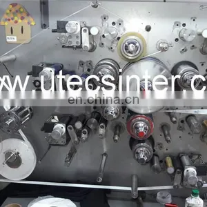 UGS1004 4 Color Automatic Rotary Fabric Trademark Ribbon Printing Machine, Textile Cotton Webbing Letter Press Offset Printer thumbnail-5