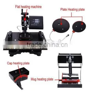 5 In 1 Heat Press Transfer T-shirt Cap Mug Plate Pressing Machine DIY Printmaking Machine Multifunction Printer thumbnail-1