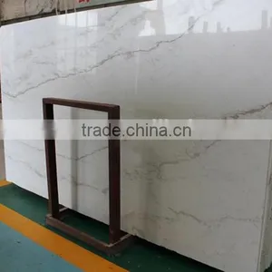 Top Grade Natural Polished Volakas White Marble Tiles thumbnail-6