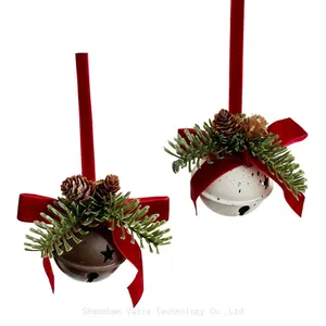 Handmade Christmas Ornaments: Simulated Pine Cone Bell Pendants With Berry Rattan for Car Hanging & Wholesale thumbnail-1