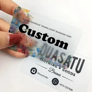 Custom Frosted Translucent PVC Business Cards, Semi-clear Plastic Business Cards, High-definition Printed Business Cards, Custom thumbnail-3