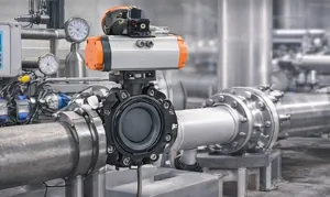 PVC-U Lug Butterfly Valve Pneumatic Actuated Valve for Industrial Pipeline System thumbnail-3