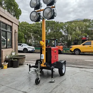 Portable Hand Crank Telescopic Mast Lighting Tower Outdoor Emergency Mobile Lighting Tower thumbnail-2