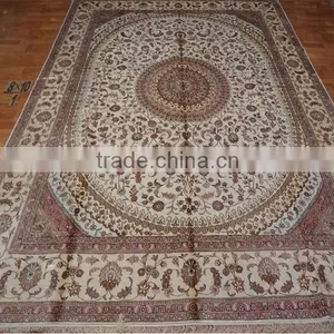 8x10 ft Hot Sale Room Decor Medallion Round Silk Carpets thumbnail-2