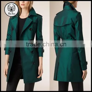 Trench Coat Ladies Winter Women Double Breasted Long Trench Coat thumbnail-1