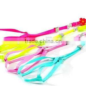 Wholesale New Fluorescent Color Chest Straps High Quality Nylon Pet Harness Leash thumbnail-5