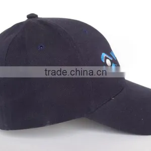 Customized Six Panel Promotional Dark Blue Cotton Baseball Hat From China thumbnail-5
