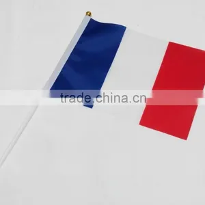 Wholesale France Hand National Flag With Plastic Pole thumbnail-1