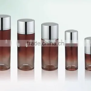 Wholesale Glass Cosmetic Bottle With Sliver Cap and Cosmetic Cream Jar thumbnail-2