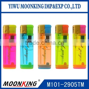 Transparent Color Oil Charge Electronic Windproof Cigar Lighter thumbnail-1