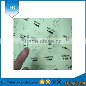 Wholesale Custom Waterproof Printing Blue Black Red 3 Color Self Adhesive Transparent Sticker thumbnail-3