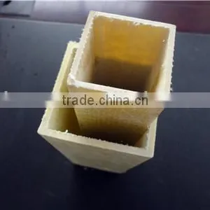 FRP Square Tube for Building Fiberglass Platform Pultrusion FRP Square Tube (weave Mat Material) thumbnail-1