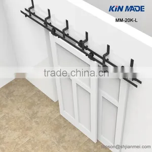 6/6.6ft Bypass Sliding Barn Door Closet Door Interior Sliding Door Hardware thumbnail-1