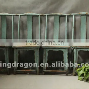 Chinese Antique Furniture Pine Wood Shanxi Blue Chair thumbnail-1