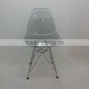 Wholesale PC Plastic Chair With Steel Legs Plastic Chair for Sale HYX-601A thumbnail-3