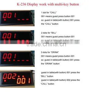 Kitchen Call Waiter System K-999 Keyboard For Cook And Buzzers For Customer K-236+K-999+K-H3-G thumbnail-6