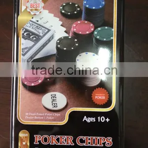 Poker Chips in Inside White Tin Box/ NO Window thumbnail-6