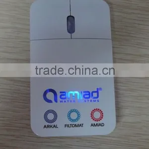 Rechargeable 2.4G Wireless Flat Slim Mouse With Led LOGO for Promotional Gift thumbnail-5
