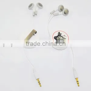 Earphone With Retractable Cable, Ear Buds Earphones With Logo thumbnail-1