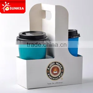 Clay Coated Paper Carrier Holder Tray for Coffee Cup thumbnail-4