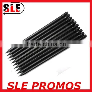 Hight Qty Matt Black Color Wood Pencil With Black Eraesr Quality Choice thumbnail-1