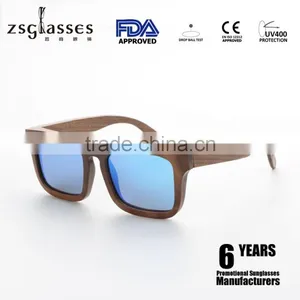 Polarized Sunglasses Custom Wood Sunglasses Blue Mirro Sunglasses Supplier's Choice thumbnail-1
