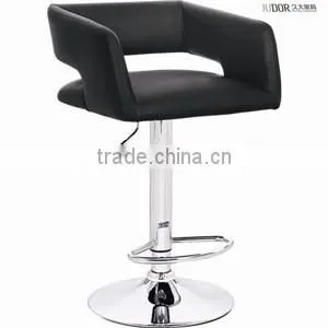 Square Black Leather Bar Stool With Metal Base K-1365 thumbnail-1