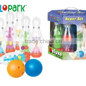 Bowling, Kids Toy Leisure Wooden Bowling Ball Equipment thumbnail-1