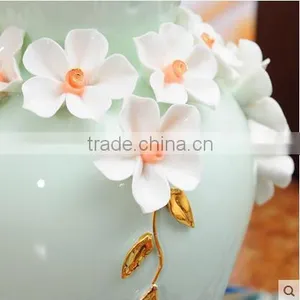 Hand Painted Rose Flower Wedding Vases Wholesale for Home Deco thumbnail-4