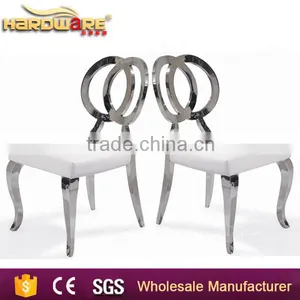 Stainless Steel Cross Back Banquet Chair , Hotel Wing Back Dining Chair Supplier's Choice thumbnail-2