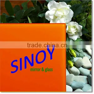 China Factory With CE & ISO9001 2-6mm Lacquered Glass Signal Orange Color thumbnail-1