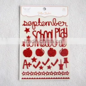 School Day Glitter Sticker thumbnail-1