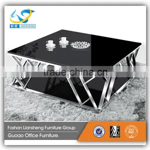 Foshan Modern Antique Glass Coffee Table CT104 thumbnail-1