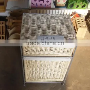 White Wicker Handmade Round Flowers Fruits Bread Picnic Gift Basket Cheap Wicker Basket Quality Choice thumbnail-6