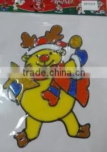 New Design Wreath Christmas Window Sticker/ Decor For Holiday thumbnail-2