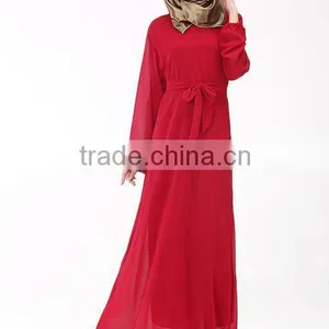 2015 Belt Chiffon Kaftan for Muslim Woman thumbnail-6